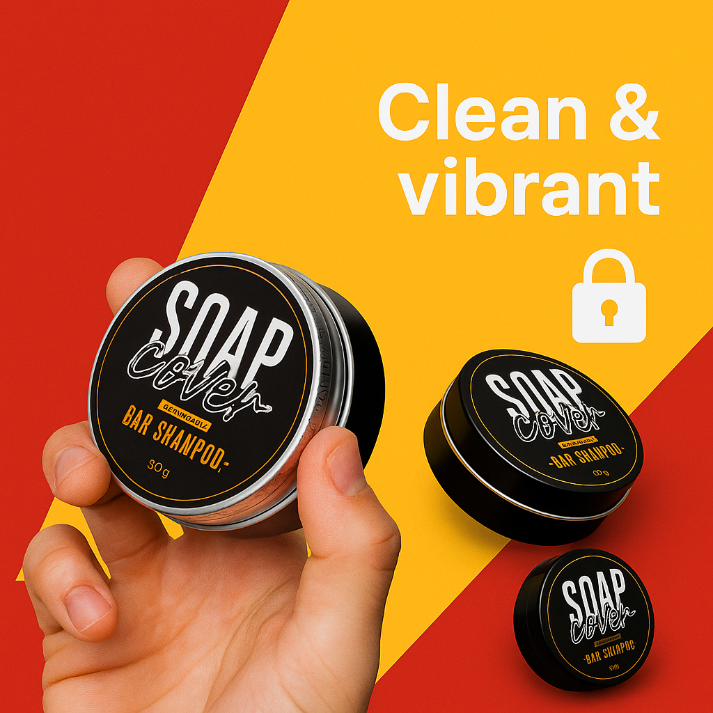 Jabón comprimido para cubrir el cabello